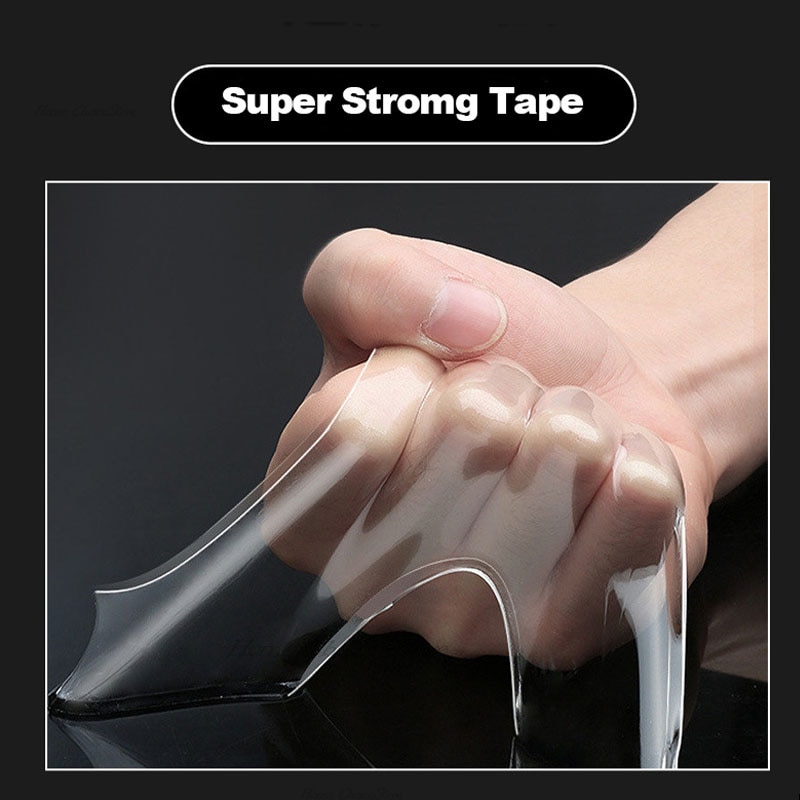 Super Strong Nano Tape Double-Sided Adhesive Transparent Reusable Waterproof Heat Resistance for Home Decoration