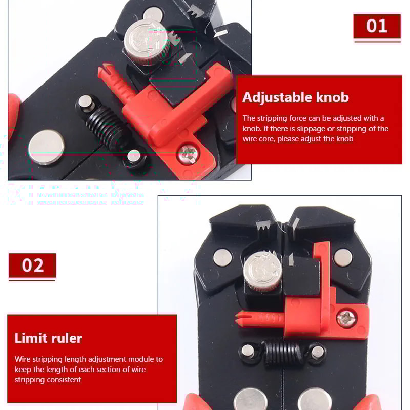 Automatic Wire Stripping Pliers For Cable Cut Crimp Terminal High Precision Hand Tool Cable Crimper 3