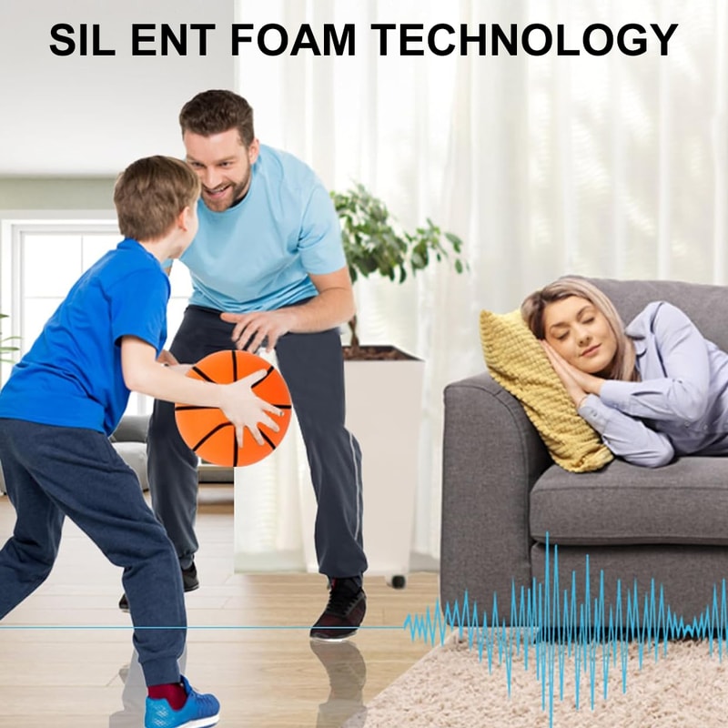 Indoor Basketball High Bounce Silent Dribbling Foam Ball Noiseless Nondeforming For Training 5