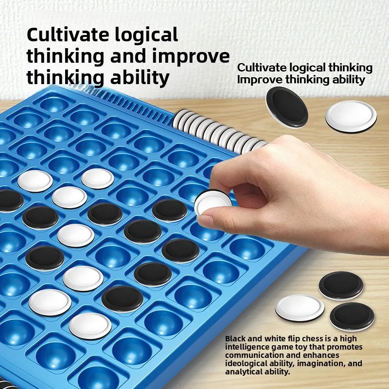 Strategy Game For 2 Players DualSide Flip Board Logic Training Game 3
