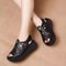 Soft Leather Designer Women Sandals Luxury Wedges Shoes for Women Summer Retro Casual Female Heels