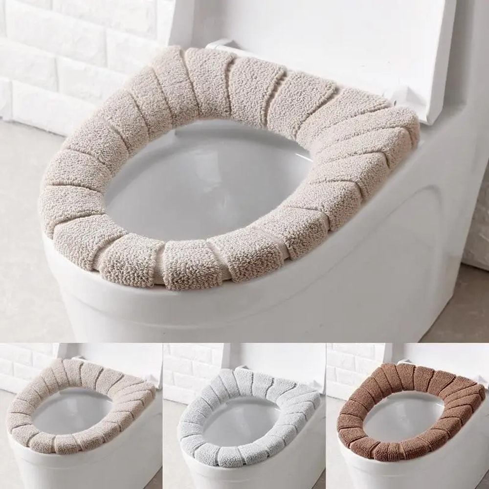 Soft Acrylic Toilet Seat Cover Washable Mat Toilet Lid Cover Accessories Bathroom Home Decor Closes 0