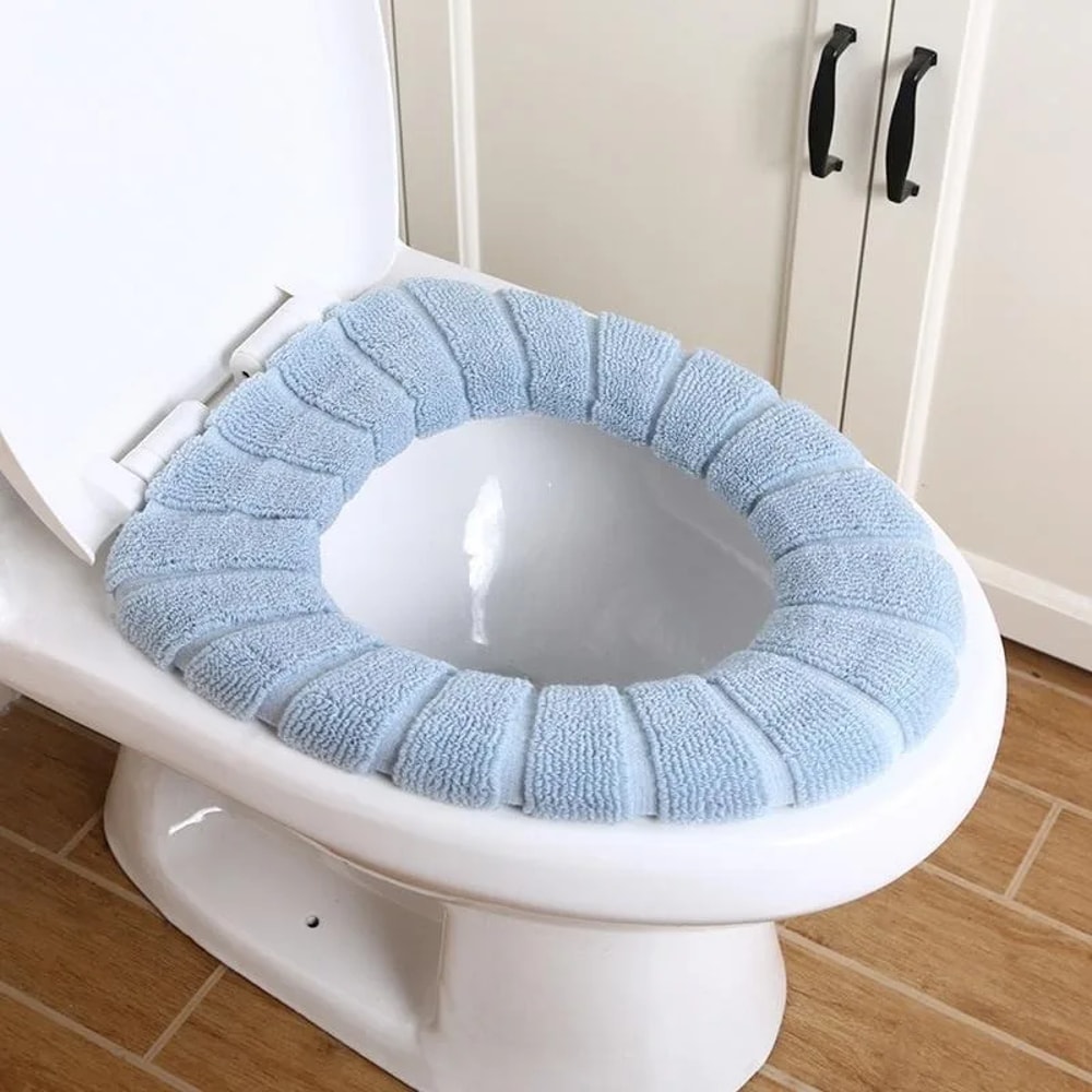 Soft Acrylic Toilet Seat Cover Washable Mat Toilet Lid Cover Accessories Bathroom Home Decor Closes 6