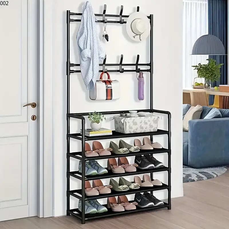 Stylish Clothes Hanger and Shoe Rack for Entrance Hallway Storage Shoes Jackets Hats Bags Umbrellas Organizer