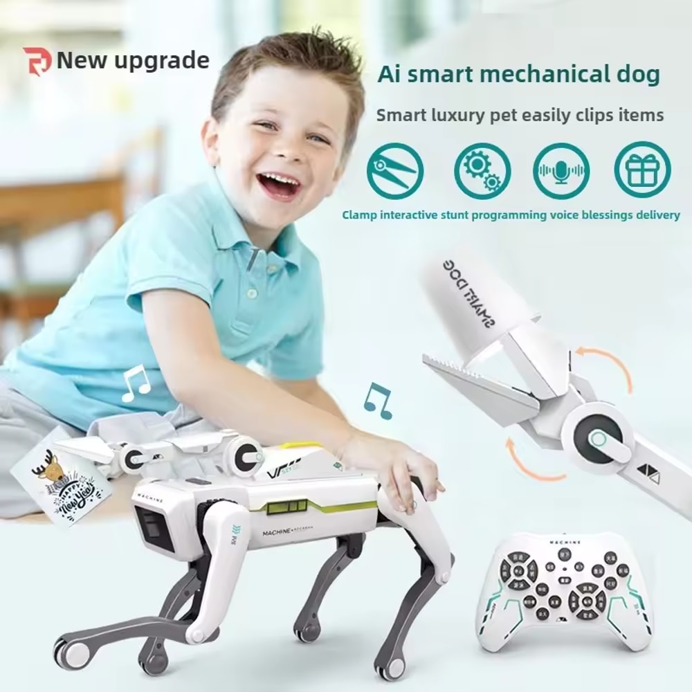 RC Intelligent Electric Robot Dog With Clip Multifunctional Mechanical Dog Educational Bionic Smart 3