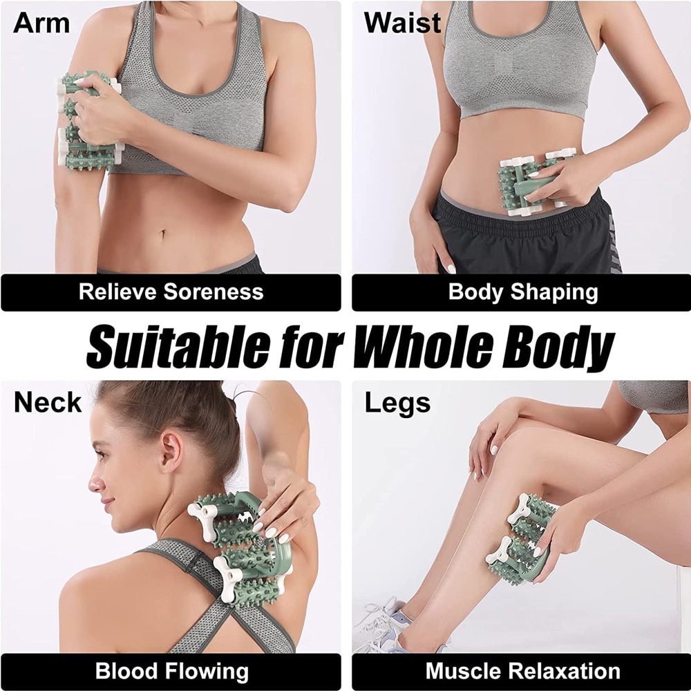 Fat Blasting Muscle Massage Roller Increaser For Back Neck Legs Anti Cellulite Myofascial Release T 1