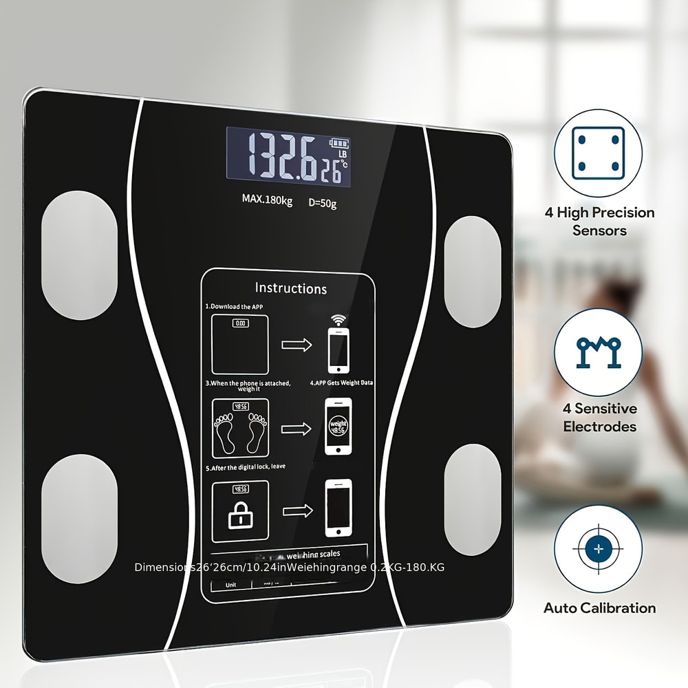Intelligent Digital Body Scale With Backlit LED Display Screen Ideal For Weight Management Fitness 2