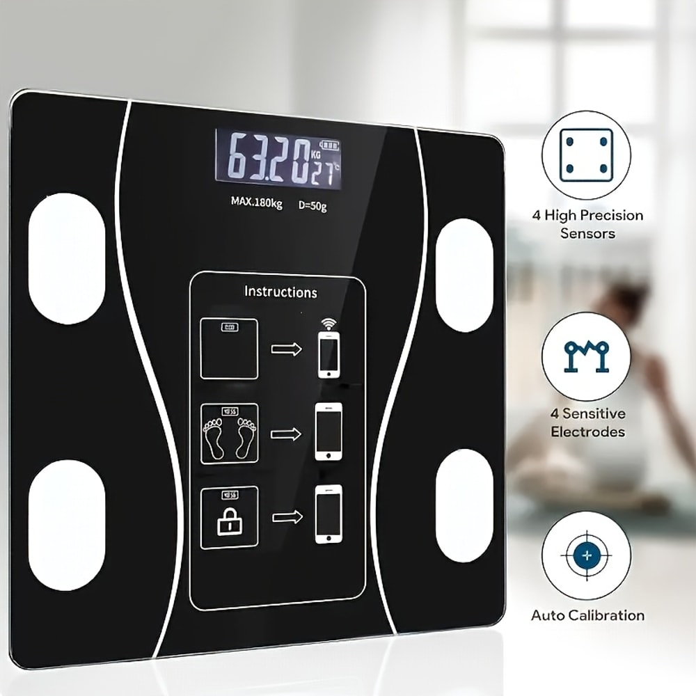 Intelligent Digital Body Scale With Backlit LED Display Screen Ideal For Weight Management Fitness 3