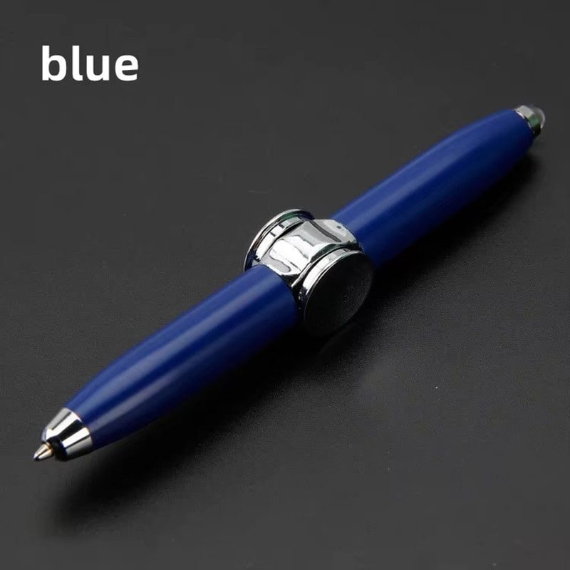 Luminous Gyro Pen Multifunctional Decompression Fidget Spinner LED Light Ballpoint Pen Metal Gift T 9