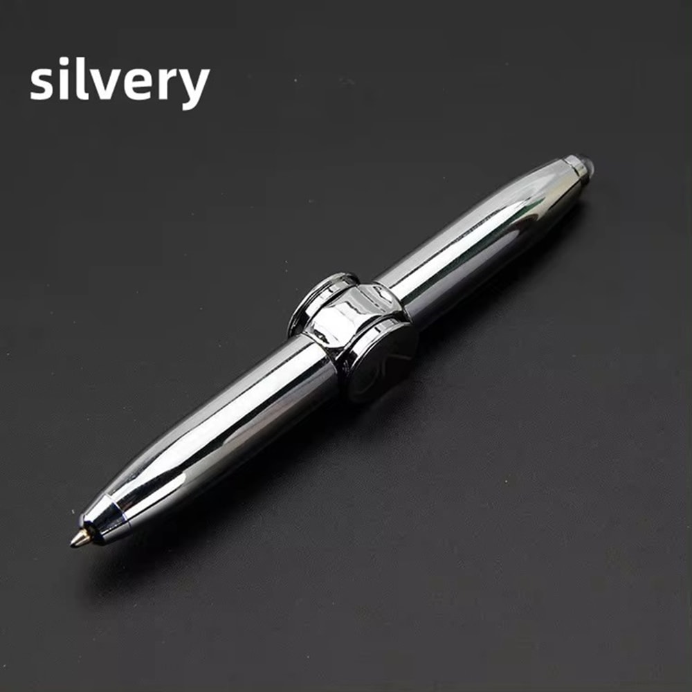Luminous Gyro Pen Multifunctional Decompression Fidget Spinner LED Light Ballpoint Pen Metal Gift T 10