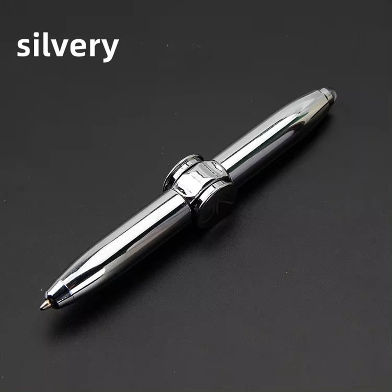Luminous Gyro Pen Multifunctional Decompression Fidget Spinner LED Light Ballpoint Pen Metal Gift T 10