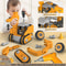 Educational Assembled Sets For Boys Kids Engineering Vehicle Electric Drill Tool Toys Nut Building 0