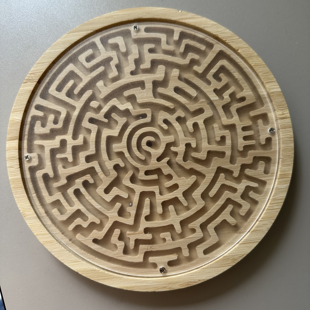Dual Sided Bamboo Board Balance Maze Game Large Wooden Brain Teaser Puzzle For Seniors Family Memor 4