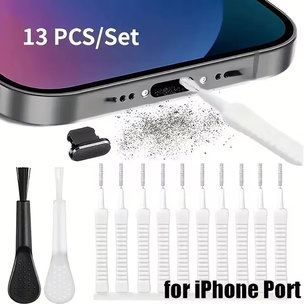 Dust Plug Mobile Phone Speaker Cleaning Set Charging Port Cleaner 7