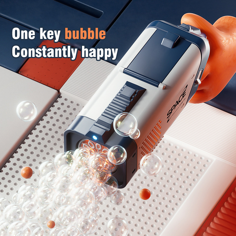 Kids Electric Bubble Gun Full Automatic Soap Blower With Light Outdoor Party Bubble Machine Perfect 2