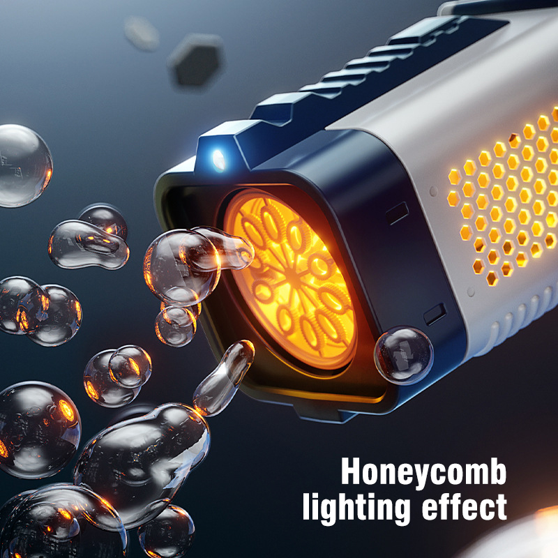 Kids Electric Bubble Gun Full Automatic Soap Blower With Light Outdoor Party Bubble Machine Perfect 3