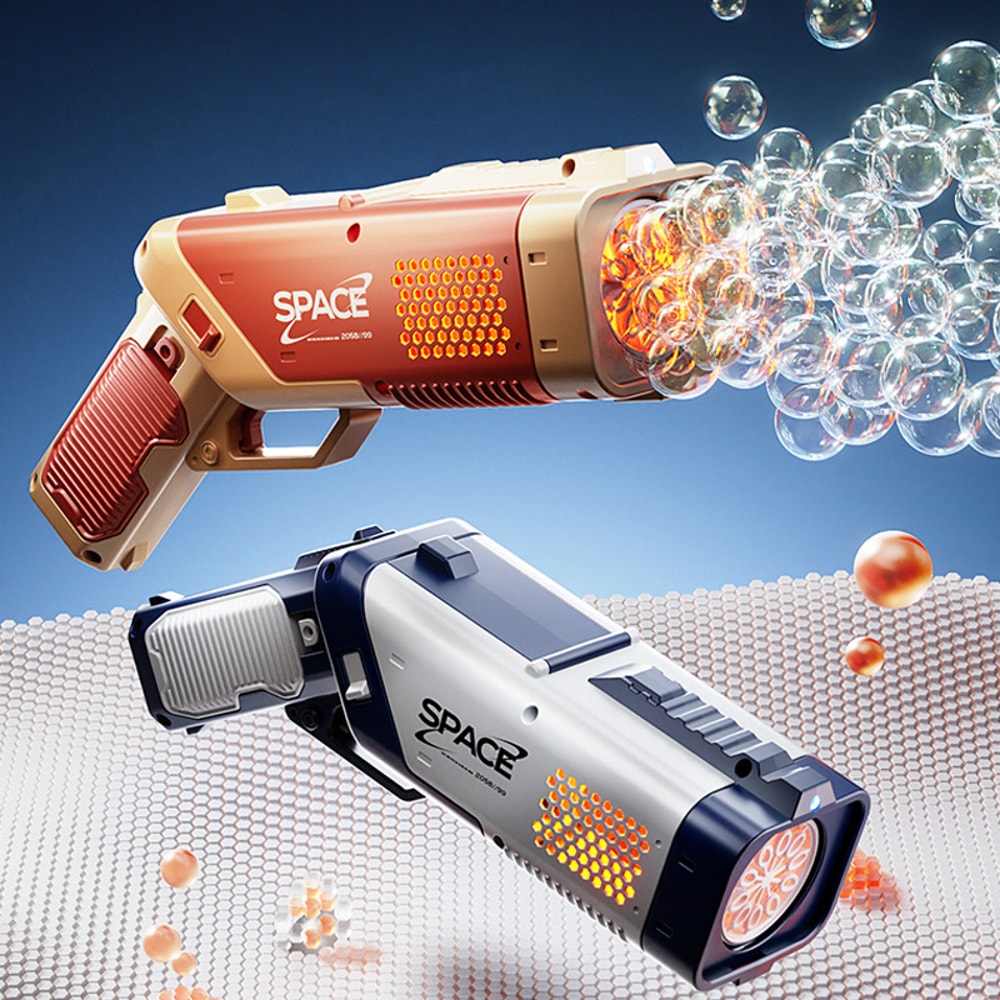 Kids Electric Bubble Gun Full Automatic Soap Blower With Light Outdoor Party Bubble Machine Perfect 4