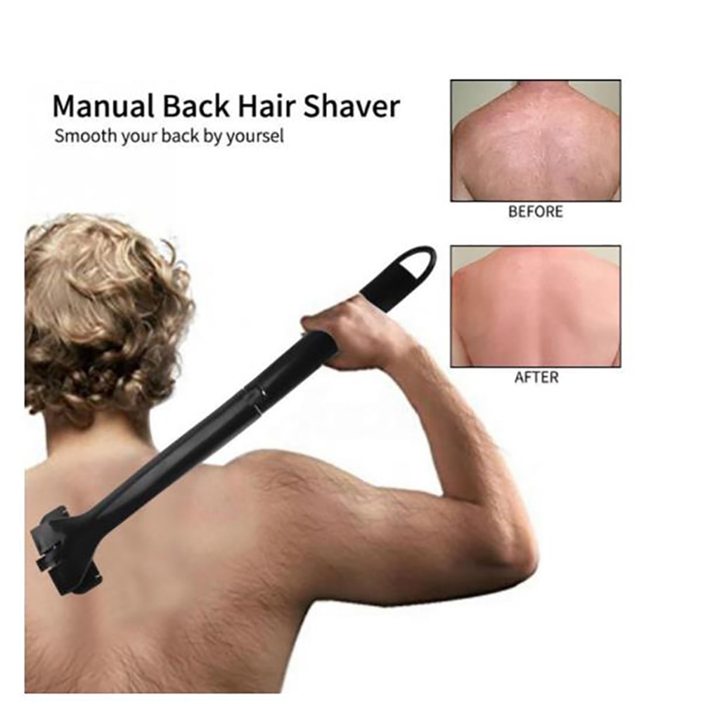 Foldable Back Shaver for Men Adjustable Trimmer Long Handle Razor Safe Groomer for Body Hair