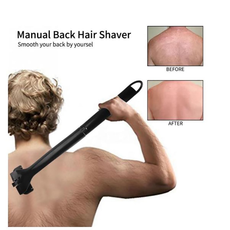 Foldable Back Shaver for Men Adjustable Trimmer Long Handle Razor Safe Groomer for Body Hair