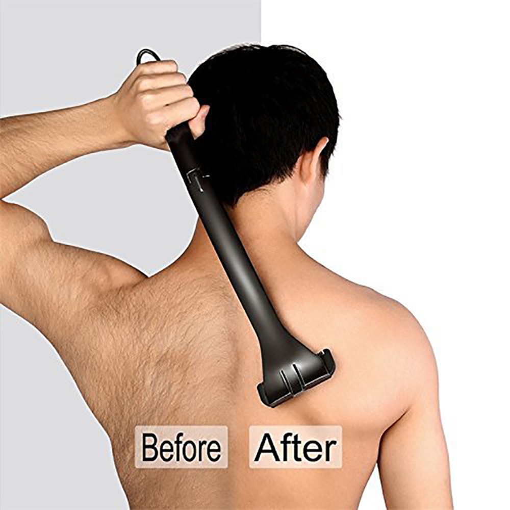 Foldable Back Shaver for Men Adjustable Trimmer Long Handle Razor Safe Groomer for Body Hair