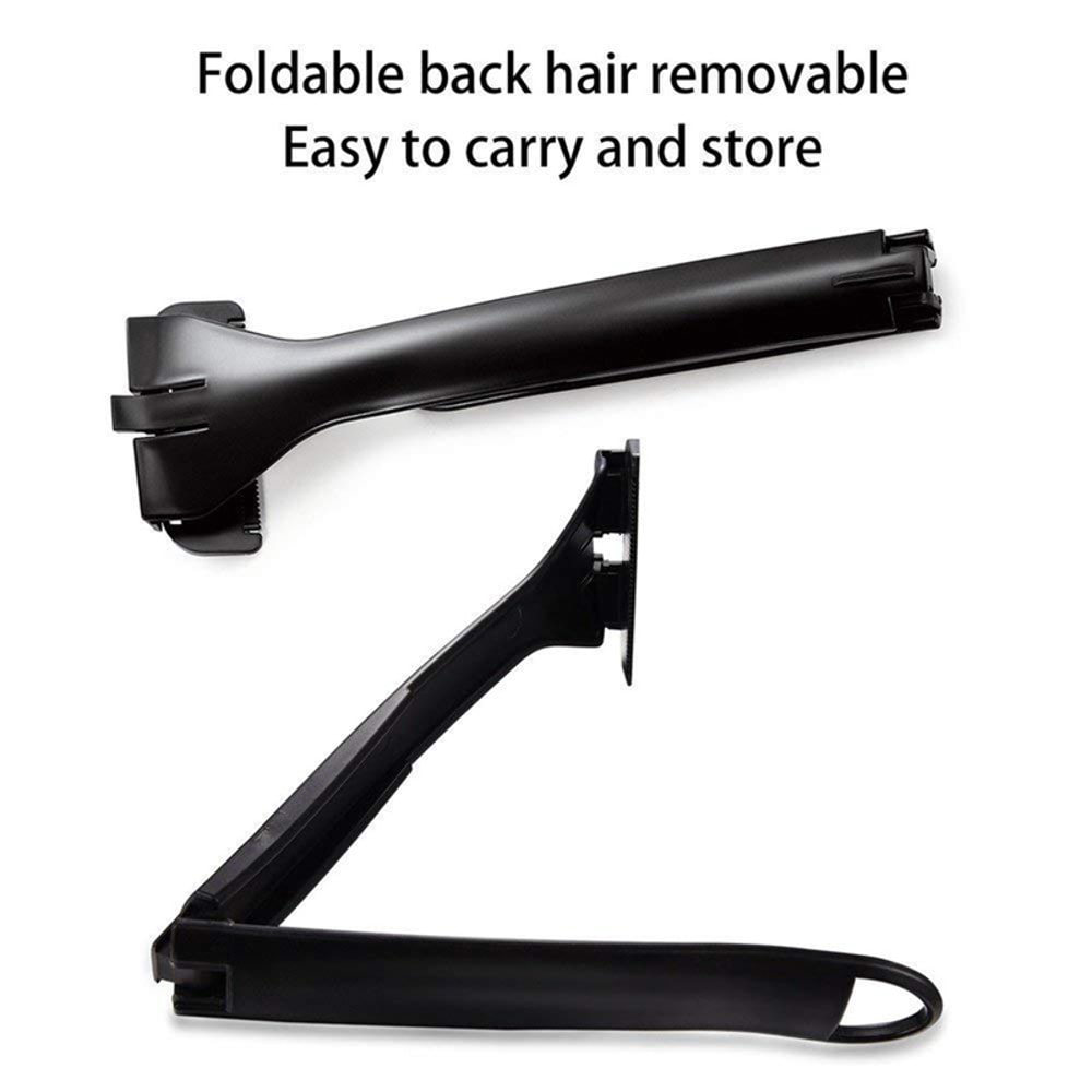 Foldable Back Shaver for Men Adjustable Trimmer Long Handle Razor Safe Groomer for Body Hair