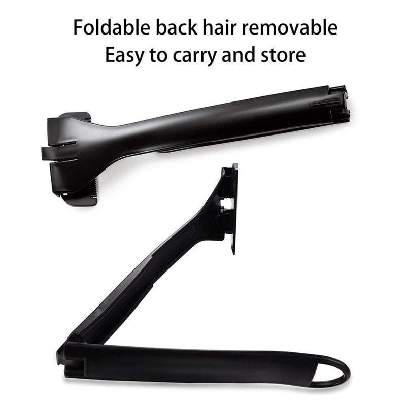 Foldable Back Shaver for Men Adjustable Trimmer Long Handle Razor Safe Groomer for Body Hair