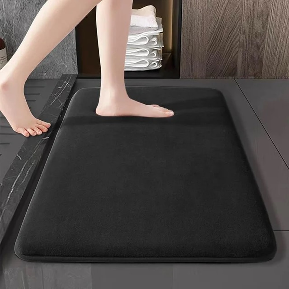 Super Absorbent Bath Mat Anti Slip Coral Velvet Bathroom Floor Mat Super Absorbent Floor Mat 6