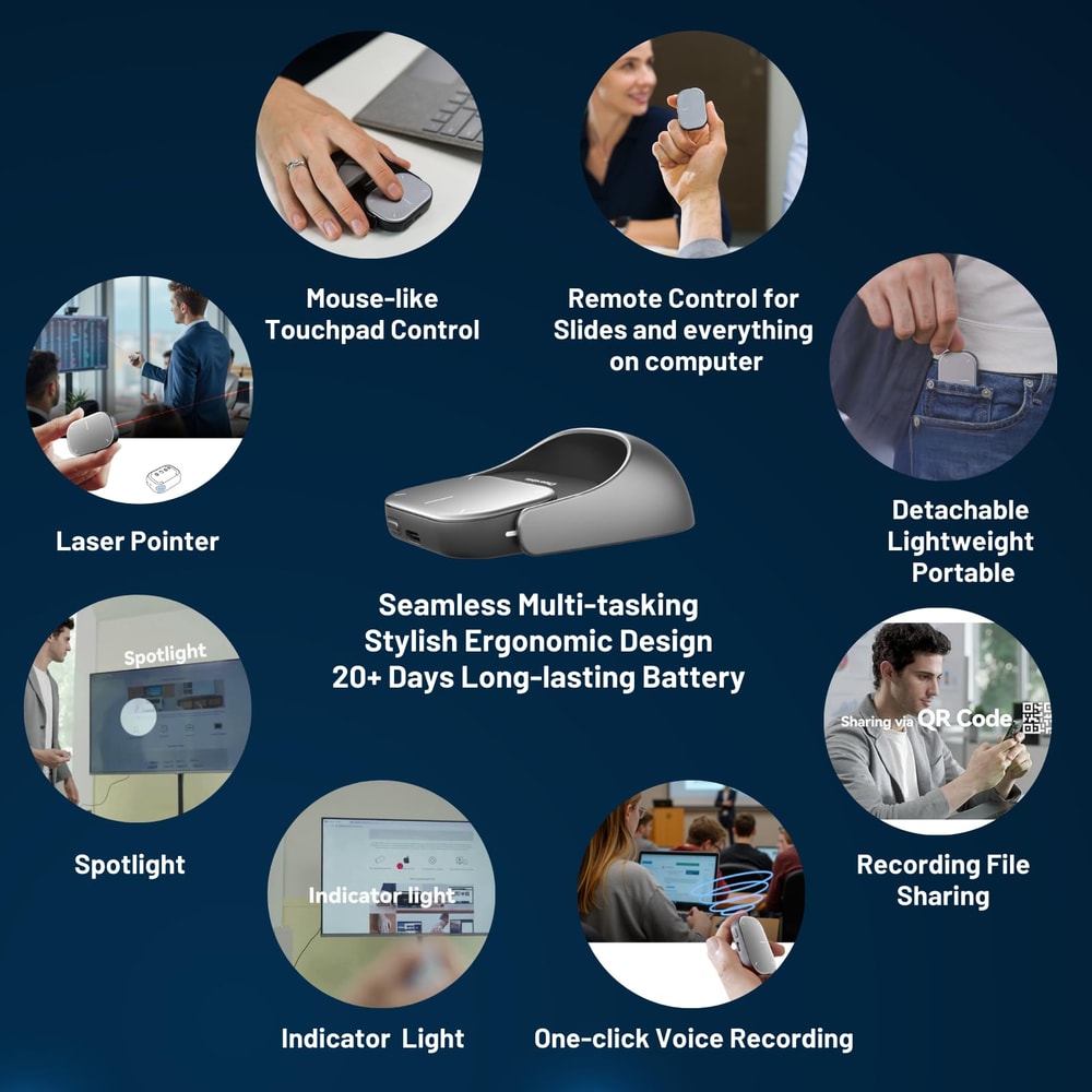 Cheerdots Wireless Touchpad Air Mouse Customized Gaming Mouse Allinone Pocket AI Recording Enabled 4