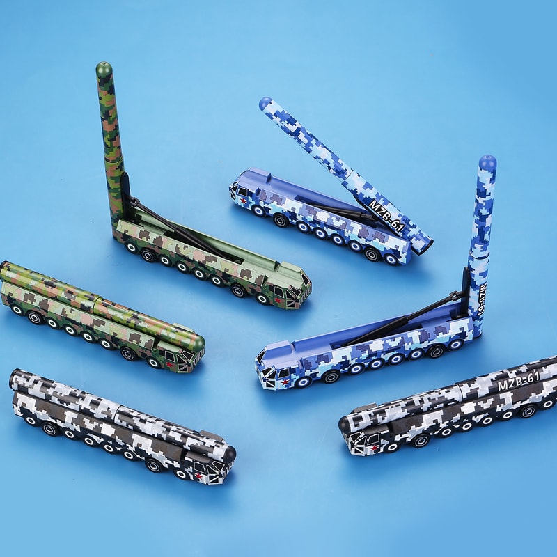 Creative Dongfeng Missile Design Neutral Pen Cute Gel Pen Simulation Model Stand Signature Pen Toy Pen