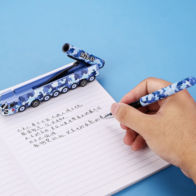Creative Dongfeng Missile Design Neutral Pen Cute Gel Pen Simulation Model Stand Signature Pen Toy Pen
