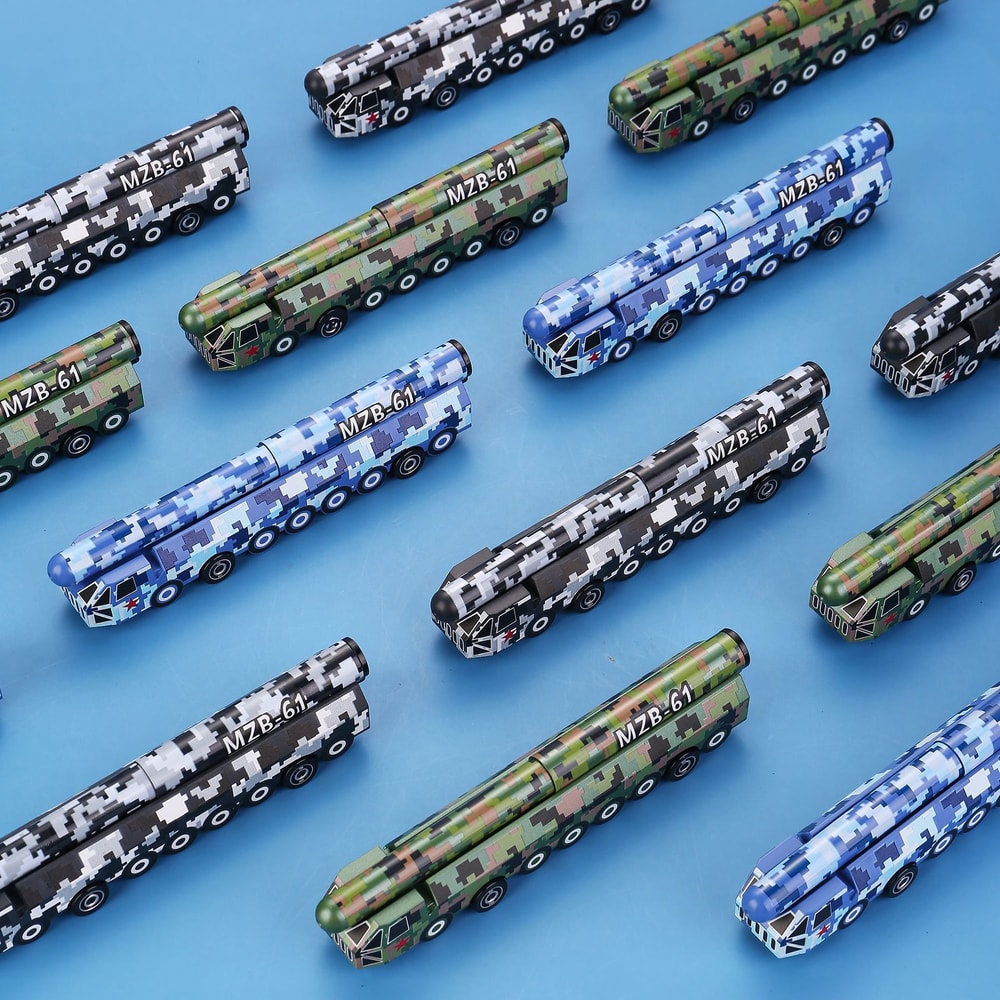Creative Dongfeng Missile Design Neutral Pen Cute Gel Pen Simulation Model Stand Signature Pen Toy Pen