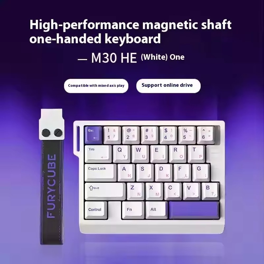 Single-handed Magnetic Switch Mechanical Keyboard 8K Wired Custom RGB Hot Swap E-sports Gaming