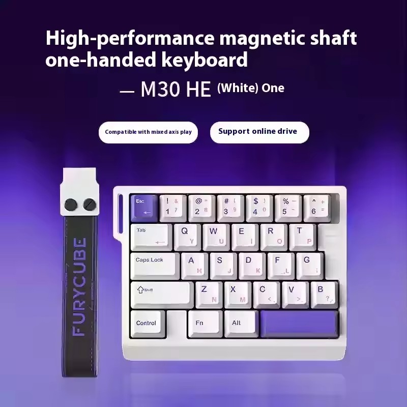 Single-handed Magnetic Switch Mechanical Keyboard 8K Wired Custom RGB Hot Swap E-sports Gaming