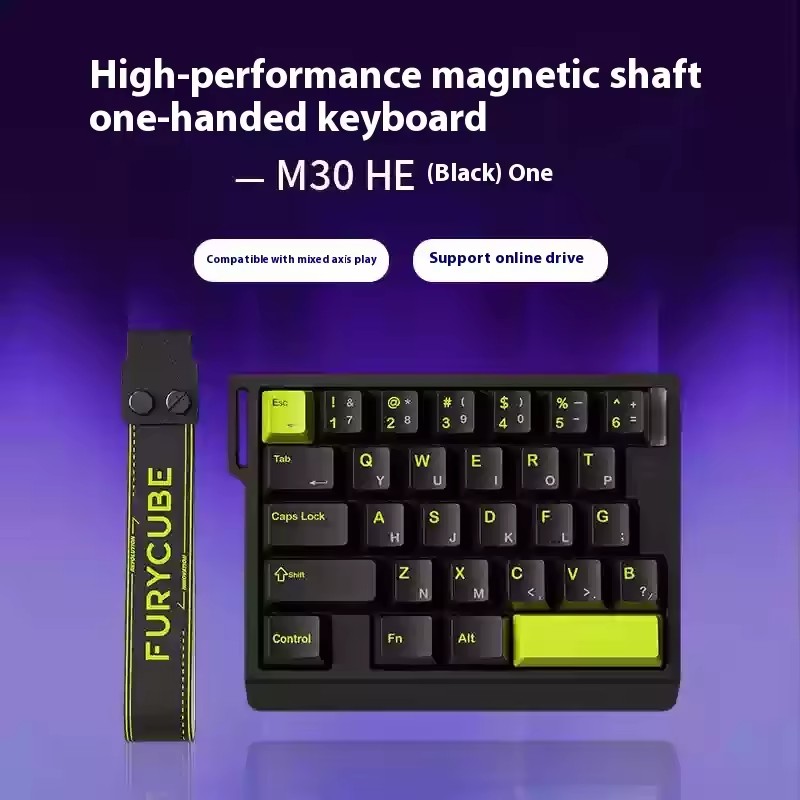 Single-handed Magnetic Switch Mechanical Keyboard 8K Wired Custom RGB Hot Swap E-sports Gaming