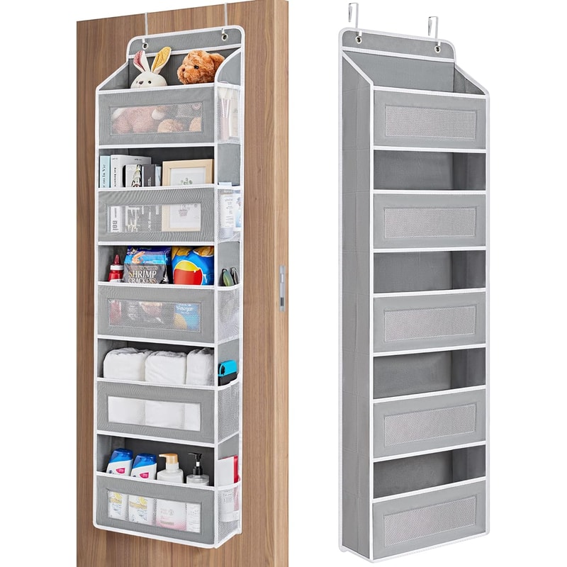 Shelf Hanging Over The Door Organizer Storage With 5Large Capacity Pockets For Bedroom Bathroom 6