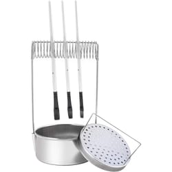 stainless steel portable artist brush washer with wash tank removable screen brush holder paint brush cleaner