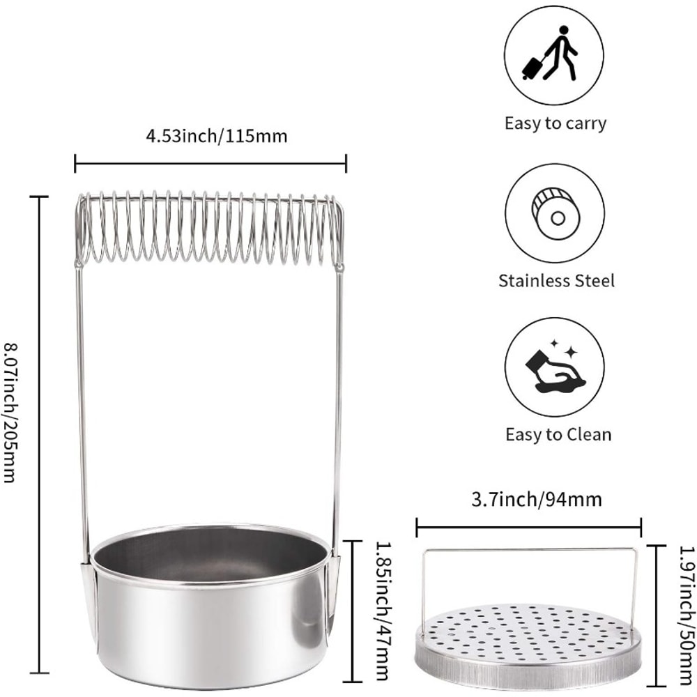 Stainless Steel Portable Artist Brush Washer With Wash Tank Removable Screen Brush Holder Paint Bru 4