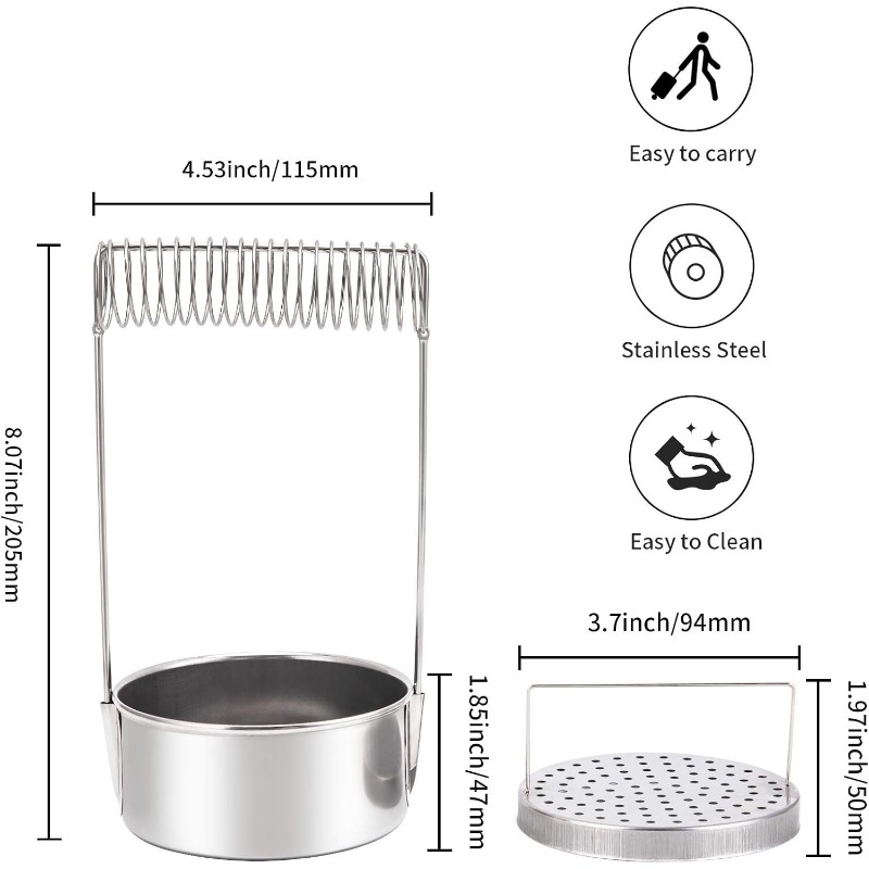 Stainless Steel Portable Artist Brush Washer With Wash Tank Removable Screen Brush Holder Paint Bru 4