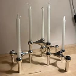nordic silver metal molecular structure candle holder, living room candelabra, home decoration gift, elegant silver