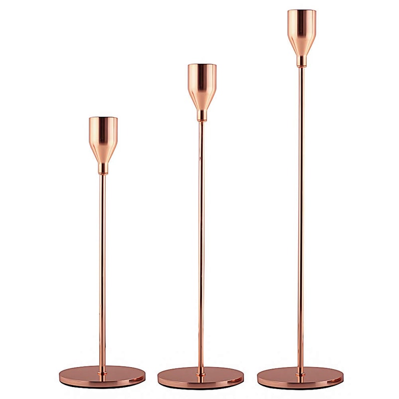 Simple Golden Metal Candle Holders Style Wedding Bar Party Living Room Decor Candlestick 9