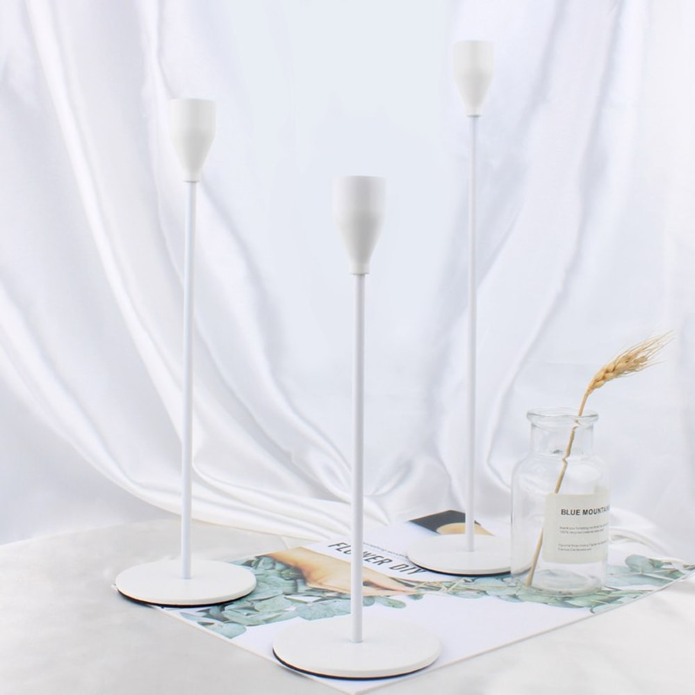 Simple Golden Metal Candle Holders Style Wedding Bar Party Living Room Decor Candlestick 10