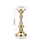 Vintage Gold Metal Pillar Candle Holders Elegant Crystal Pillar Candle Stands 8