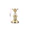 Vintage Gold Metal Pillar Candle Holders Elegant Crystal Pillar Candle Stands 6