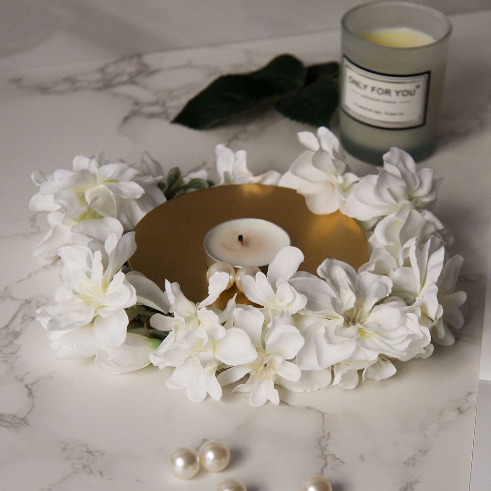 Decorative Iron Plate Pillar Candle Holder for Wedding Party Gift Home Decor