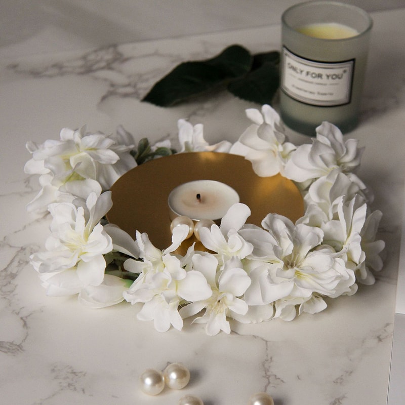 Decorative Iron Plate Pillar Candle Holder for Wedding Party Gift Home Decor