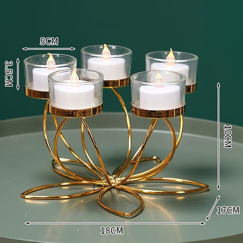 Iron Candle Holders For Romantic Candlelight Dinner Metal Candlestick Holder Retro Bedroom Table De 8