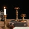 Antique Bronze Finish Resin Candle Holders Vintage Taper Candle Sticks For Wedding Dinner Party Tab 2