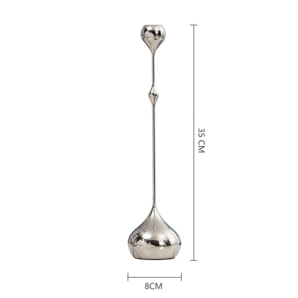 Metal Candlestick Silver Candle Holder Romantic Art Table Decoration For Wedding Dining Photography 6