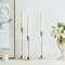 Brass Gold Candlestick Holders Kit Candle Holders Stand For Wedding Party Decorative Dining 2