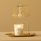 Creative Swing Windmill Tray Rotating Candlestick Scented Candle Romantic Walk Horse Lamp Gift 3